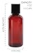 Cornucopia Brands 4oz Brown Plastic Squeeze Bottles w/Disc Top Flip Cap (6-Pack); BPA-Free Plastic Containers For Shampoo, Lotions, Liquid Soap, Creams