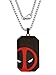 Marvel Comics Dead Pool Jewelry, Stainless Steel Dog Tag Pendant Necklace, 22