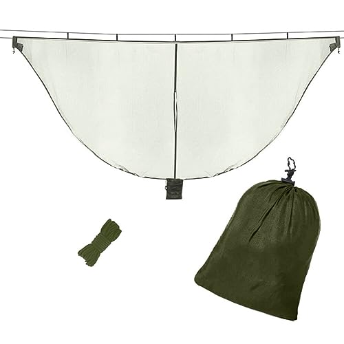 Mosquitera hamaca hamaca ultraligera de viaje camping para una protección de 360°, transpirable ligera hamaca colgante con bolsa de almacenamiento para cuerda de viento para jardín, camping al aire