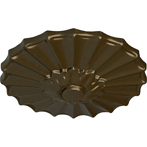 Image of 9 inchOD x 1 3 /8 inchP Shakuras Ceiling Medallion (Fits Canopies up to 1 3 /8 inch), Hand-Painted Brass