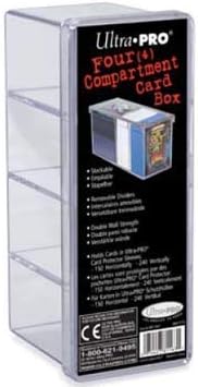 Ultra PRO All Team 2-Piece Storage Box, 4 Compartment, Clear