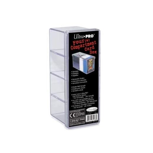Ultra Pro 81163 - Card Box 4-Compartment Clear