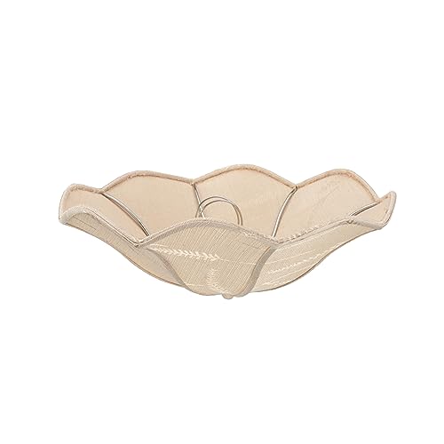 Image of Aspen Creative 39005A Ceiling Clip-on Lamp Shade, Transitional Design in Yellowish Brown, 13 inch Diameter x 5 inch Height