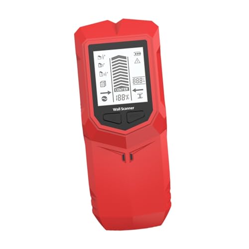 Aymzbd Wall Electronic Studs Detection Tool Wood Metal Wire Pipe with Display Multipurpose for Joist Locating Suitable for Home, Red