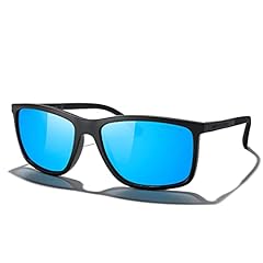 Matte Black Frame/Blue Mirror Lens/Black Temples