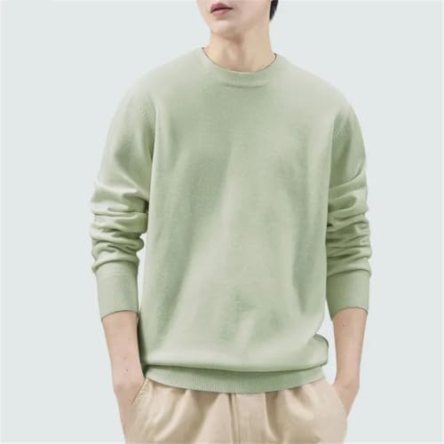 Men Self-Heating Wool Pullover Sweater Base Layer Soft Solid Color Round Neck Long Sleeve Knit Top3