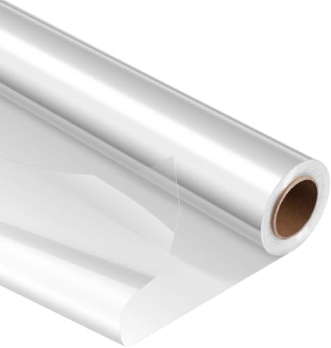 Spurly Cellophane Wrap Clear Wrapping Paper Roll 40cm x 30m Florist Cellophane Roll Packing Wrap for Bouquets Birthday Gifts Hamper Basket Valentines Day Flower Craft 2.5 Mil Thickness