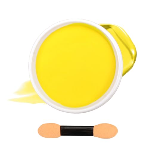 Single Color Oil-Based Face & Body Paint with Dual-Ended Sponge Applicator High Pigment Professional Makeup for Adults Easy Removal for Halloween Cosplay Festival Theatre SFX Stage