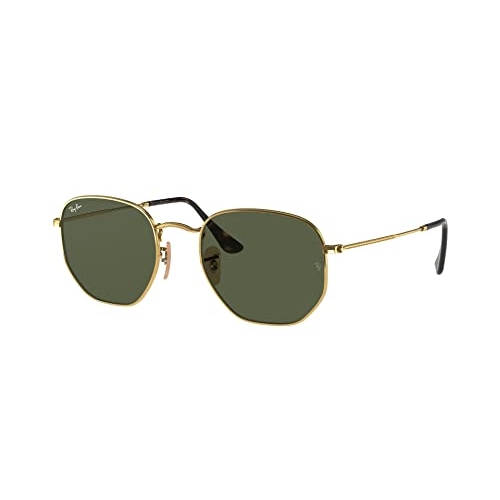 Óculos de Sol Ray-Ban Hexagonal 0RB3548NL 001 Tam 54 / Ouro - Lentes Verde Óculos de Sol Ray-Ban Hexagonal 0RB3548NL 001 Tam 54 / Ouro - Lentes Verde