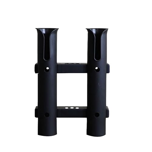 CONOHI 2連 ロッドスタンド ホルダー セットロッドホルダー ロッドホルダー 1個 釣り道具 竿立て ロッドベルト カヤック 釣り 釣り竿立て　ブラック