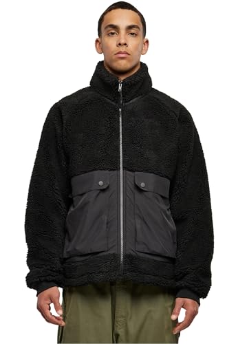 Urban Classics Herren Short Raglan Sherpa Jacket veste courte homme