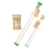 Riesenseifenblasen Set für Kinder, Holzstäbe 80 & 50 cm, 5 L Konzentrat