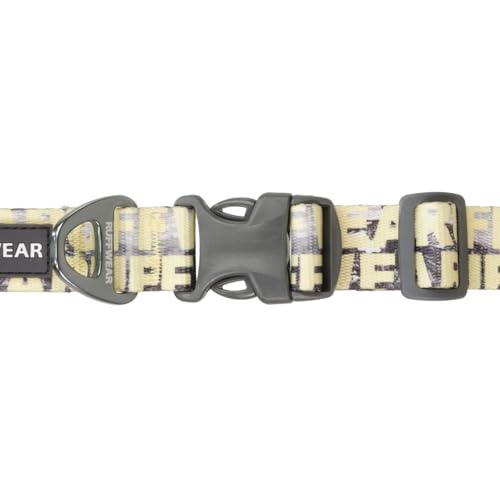 RUFFWEAR Front Range Hundehalsband für kleine Hunde, bequem und stabil mit seitlicher Schnalle und Gurtband zum Gassigehen mit dem Hund, Größe S (28–36 cm), Berge-Logo