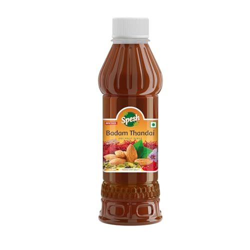Image of SPESH Badam Thandai With Kesar Sharbat 700 ml | Instant Refreshing Drink | Perfect for Cocktails, Mocktails, Beverages, Juices, Milk Shakes & Desserts | Natural Summer Healthy Refreshing Flavored Drink