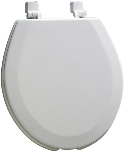 Mayfair 440EC 000 Open Front Molded Wood Toilet Seat with Dial-On Hinges, Round, White