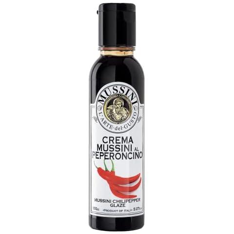 Italian Natural Flavored Chili Pepper Balsamic Glaze From Mussini, 5.1 Ounces Cover