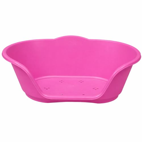KetoPlastics Dog Bed Medium Pink Plastic Pet Bed Ideal as Dog Bed Cat Basket Heavy Duty Made In U.K