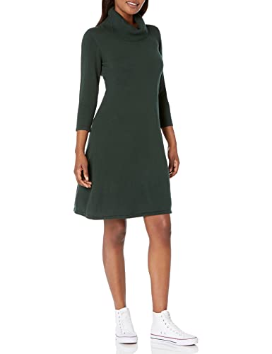 nine west fit and flare sweater dress Cowl Neck Fit and Flare Sweater Dress, Rouge, XL at Amazon Women's Clothing  store