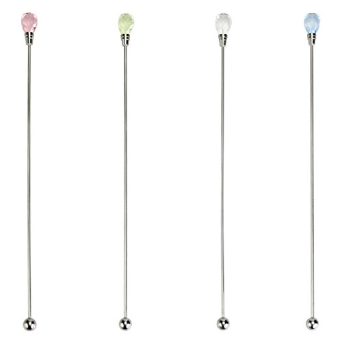 kilofly Rhinestone Party Stir Swizzle Stick Value Pack, Set of 4 by kilofly Home Cover