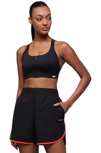 Reebok Lux Front-Zip sujetador de alto impacto estilo corsé para mujer