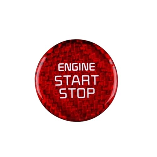 Couvercle bouton démarrage KIA Stinger en carbone rouge véritable d'exception