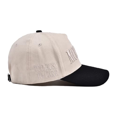 Image of Mommin Baseball Cap for Women Men Vintage Embroidered Mom Trucker Hat Adjustable Canvas Vintage Hat for Casual Wear