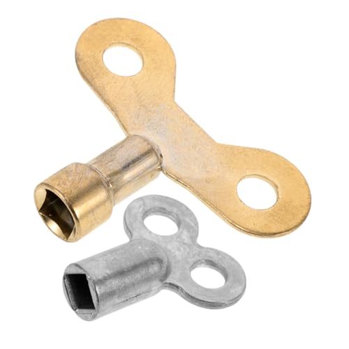 Tofficu 2 pezzi Chiave Sfiato Radiatore in Alluminio Leggero Strumento Idraulico Multifunzionale per Valvole Termosifoni Compatibile con Tutti i Modelli Radiatori Facile da Usare e