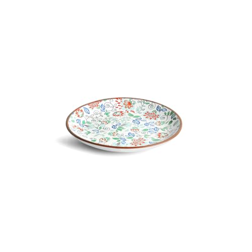 Image of ExclusiveLane 'Spring Garden' Handcrafted Ceramic Quarter Plates Small Side Snack Plates (Set of 2, Microwave Safe, Dishwasher Safe)