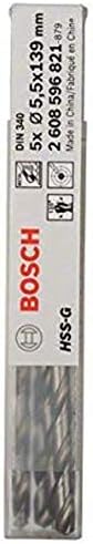 Bosch Professional 10 pcs. HSS-G Metal Drill Bit Set (for metal, Ø 1-10 mm, Robust Line, Accessory Drill Driver)