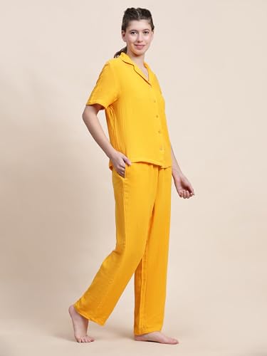 Image of B STORIES Women's Cotton Pyjama Set | Comfort and Relexed Nightsuit for Ladies