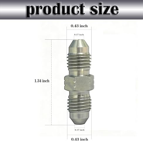 Image of 1 /4 inch JIC Male x 1 /4 inch JIC Male Hydraulic fitting, Carbon Steel SAE 37 Flare Pipe Adapter Tube Fitting Straight Connector