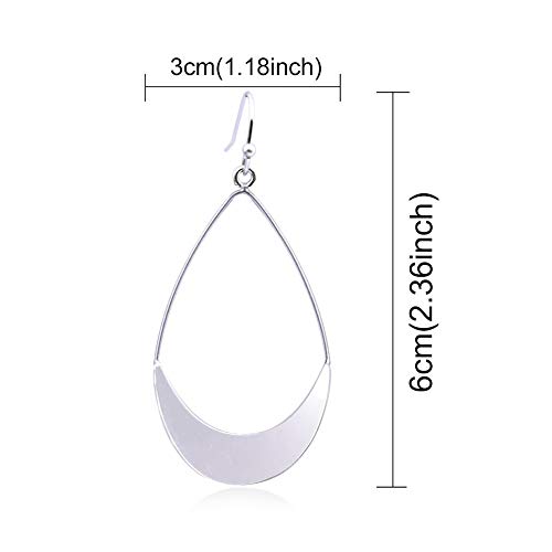 Lightweight Dangle Earrings Simple Earrings Silver Teardrop Earrings for Women4
