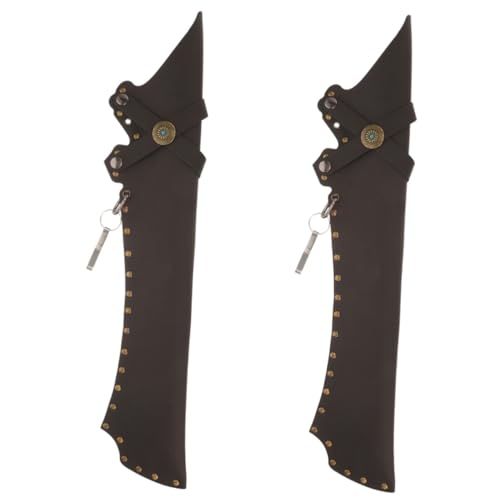 POPETPOP Outdoor Portable Pu Leather Arrow Storage Bag for Youth Durable Arrow Pouch for Hunting and Practice for Archery Enthusiasts