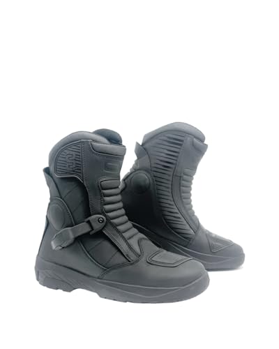 Bottes de moto imperméables OJ Root en cuir renforcé pointe et talon