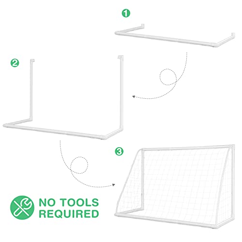 Gymax Soccer Goal, 6Ft X 4Ft Kids Soccer Goal For Backyard With All Weather Net & Sturdy Upvc Frame, Indoor/Outdoor Soccer Net For Garden, Beach, Driveway #TOP3