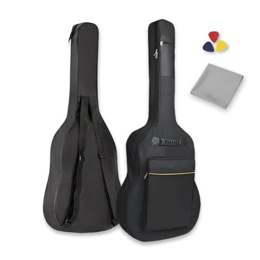 Kyokondo Funda Guitarra española, o acústica – Kit Completo con paño y 3 púas – Protección Acolchada, Ligera y Resistente – Ideal para Empezar cuidando tu Guitarra (Funda de Guitarra Universal, 1)