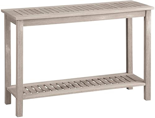 Wood Console Table Outdoor Patio Furniture (Driftwood) Wood Console Table Outdoor Patio Furniture (Driftwood)