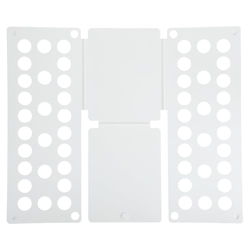 QUARKZMAN Shirt Folder Board, T-Shirt Kleiderfalter Faltbrett Faltbarer Kunststoff T-Shirt Organizer für Kleiderschrank Schublade Einfache Kleidungsaufbewahrung (Weiß, 18,9 x 15,7 Zoll)