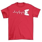 Photo Gallery t-shirt gamer controller heart beat - migliora il tuo stile! divertente design stampato unisex, perfetta per giocatori appassionati e rubacuori!, rosso, l Photo Gallery t-shirt gamer controller heart beat - migliora il tuo stile! divertente design stampato unisex, perfetta per giocatori appassionati e rubacuori!, rosso, l
