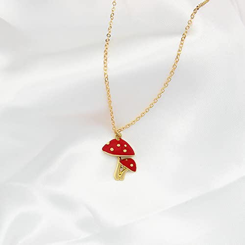 Pack 3 Cute Mushroom Pendant Chain Necklace for Three Best Friends Daughter Gold Dainty Fashion Friendship Christmas Birthday Jewelry Gifts4