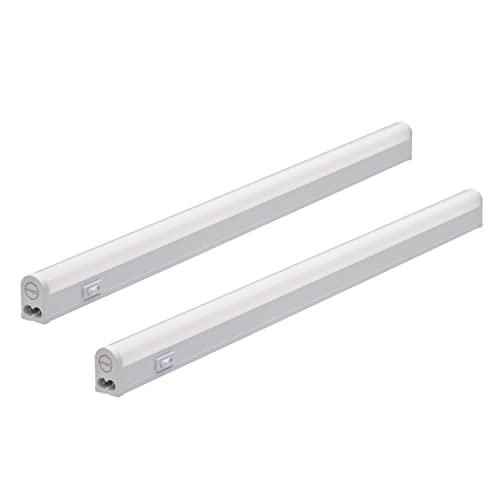 oktaplex lighting Lot de 2 Reglette LED cuisine 9W raccordable avec interrupteur RIGA Blanc chaud 3000K 54cm led cuisine sous meuble neon LED