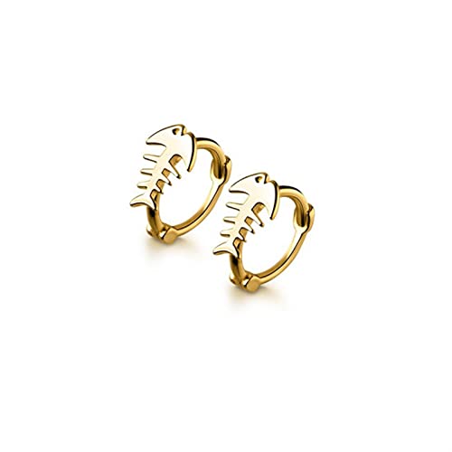 Boucles d'oreilles os de poisson en argent 925 discret