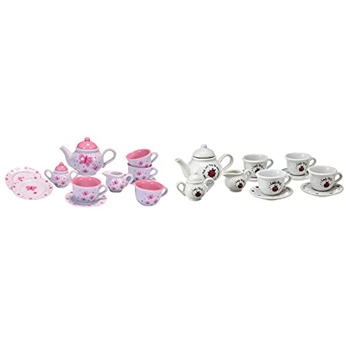 Schylling Butterfly Porcelain Tea Set & Ladybug Porcelain Tea Set