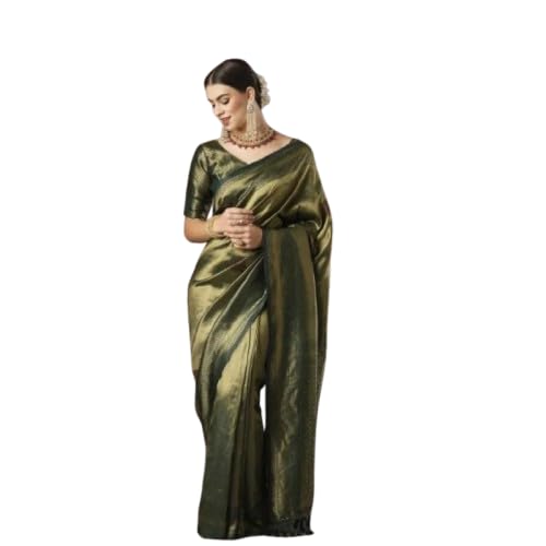 Woven Banarasi Silk Blend Saree - Mocna-picture-55