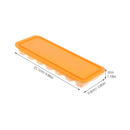Molde para cubitos de hielo naranja 2 piezas miniatura 2