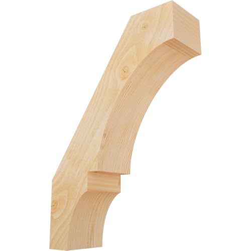 Ekena Millwork BRC06X18X26BOA00RDF 6"W x 18"D x 26"H Balboa Rough Sawn Knee Brace, Douglas Fir