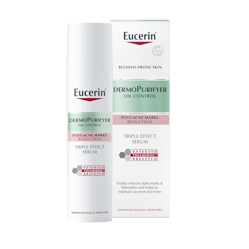 Eucerin DermoPurifyer Triple Effect Serum 40ml, Post Acne Treatment for Blemish-Prone Skincare, Reduces Hyperpigmentation Spots, Controls Shine and Prevents New Blemishes, with Salicylic Acid Eucerin DermoPurifyer Triple Effect Serum 40ml, Post Acne Treatment for Blemish-Prone Skincare, Reduces Hyperpigmentation Spots, Controls Shine and Prevents New Blemishes, with Salicylic Acid