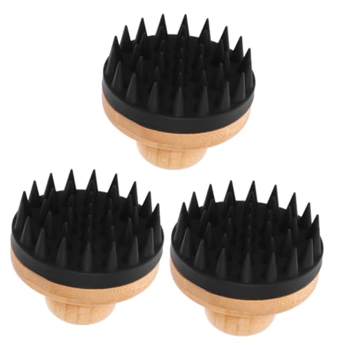 Healeved 3piezas Cepillo Masajeador De Cabelludo De Suave Para Limpieza y Relajación Ducha Cepillo De Masaje Para Tipo De Cabello Para Aliviar Picazón y El Crecimiento Capilar