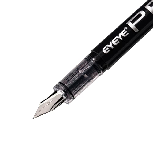 EYEYE Disposable Fountain Pens, 8 Pack Multicolor Fine Point Fountain Pens for Writing, Stainless Steel Nib, Smooth Writing for Journaling, Drafting, Sketching, Doodling & Gifts