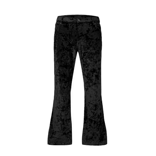Men's 60s 70s Velvet Bell Bottom Pants Disco Denim Vintage Classic Comfort Flared Flares Retro Outfits